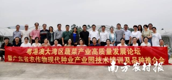 粵港澳大灣區蔬菜產業高質量發展論壇暨廣東省農作物現代種業產業園技術培訓及品種推介會活動現場